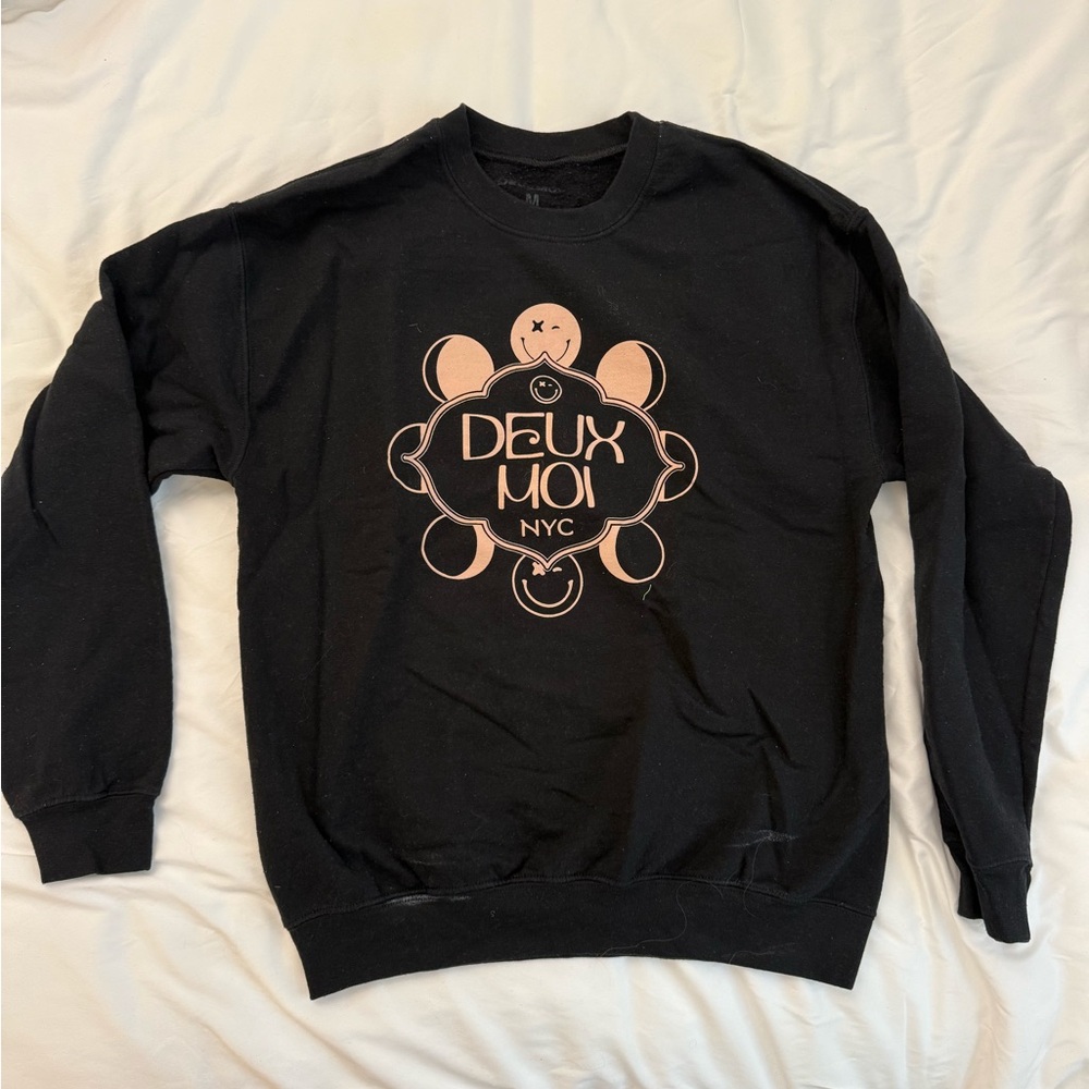 Deux Moi NYC Black Crewneck M